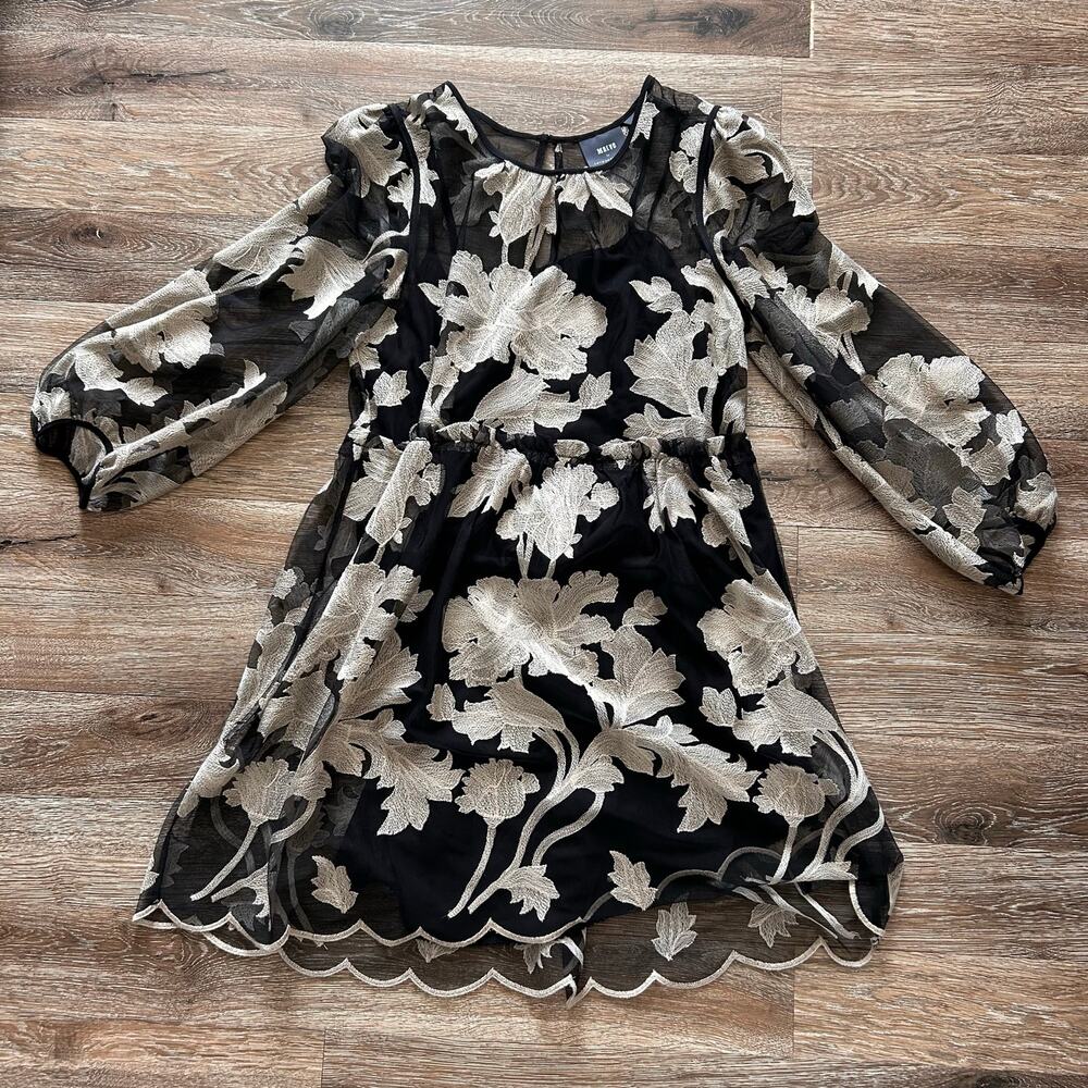 Maeve by Anthropologie dark gothic western BoHo floral Vintage style Dress M - Picture 6 of 15